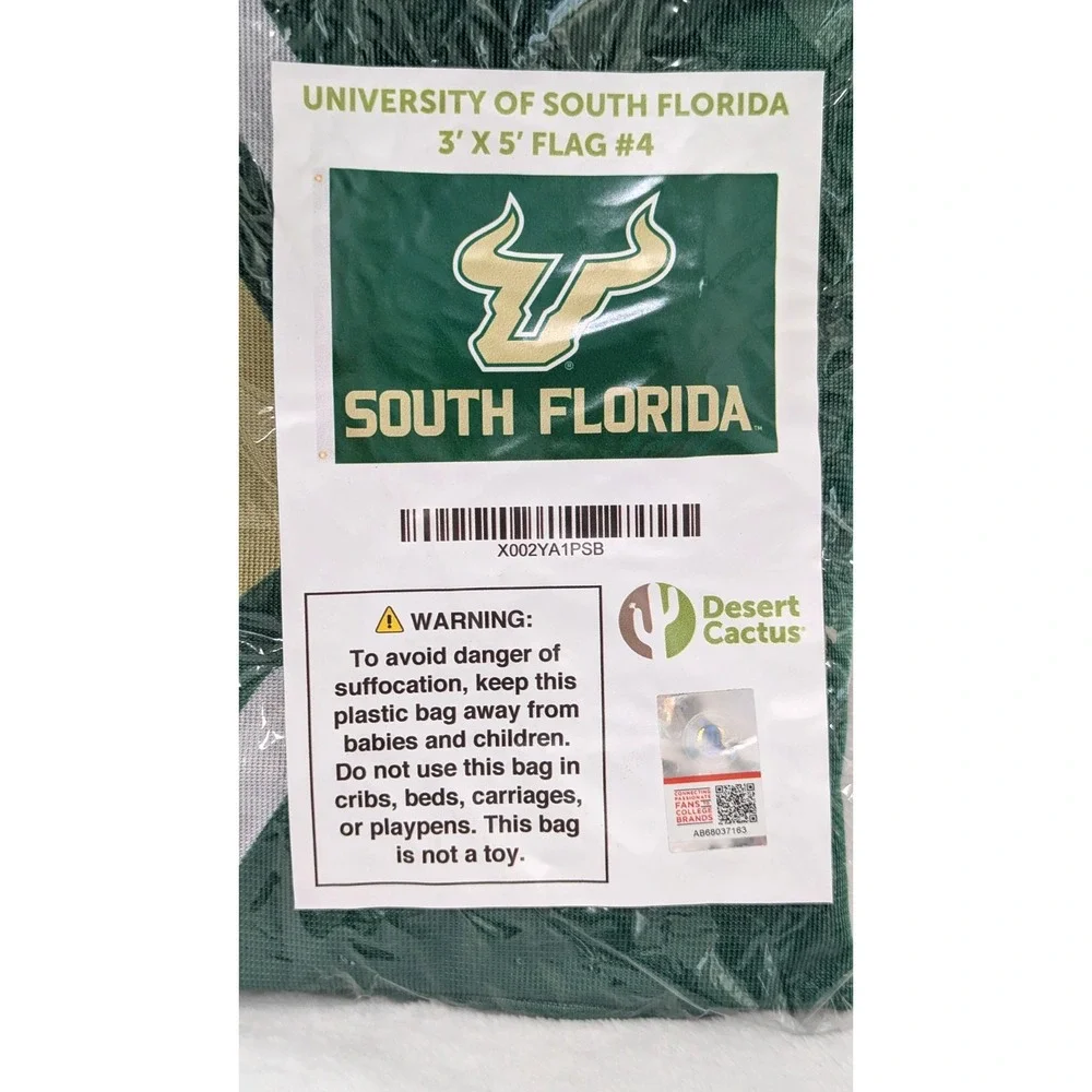 University of South Florida Bulls Flag USF Large 3x5 Style #4 Official Licensed